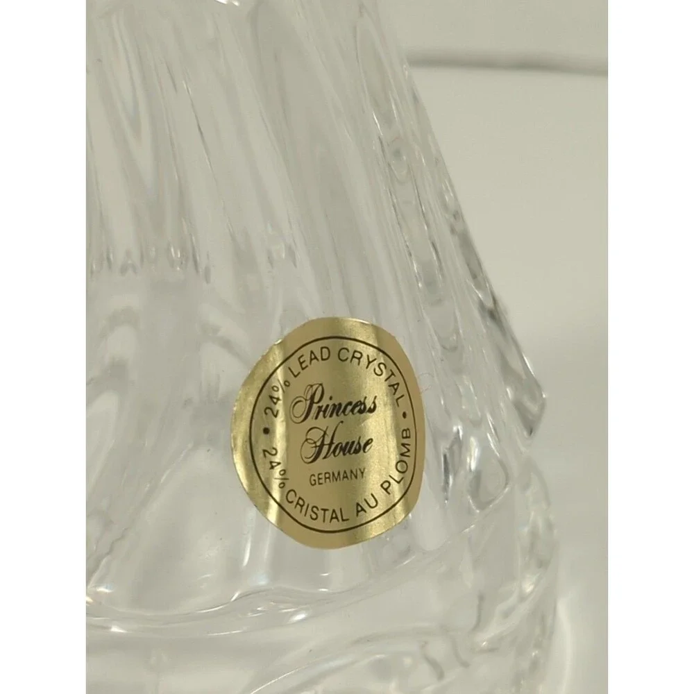 Germany Bleikristall 24% Crystal Wedding bride & groom Cake Topper